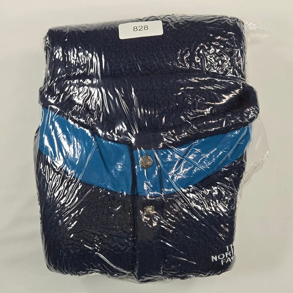 The North Face Men Gorpcore Snap Fleece Pullover Navy Teal Outdoor XL‎